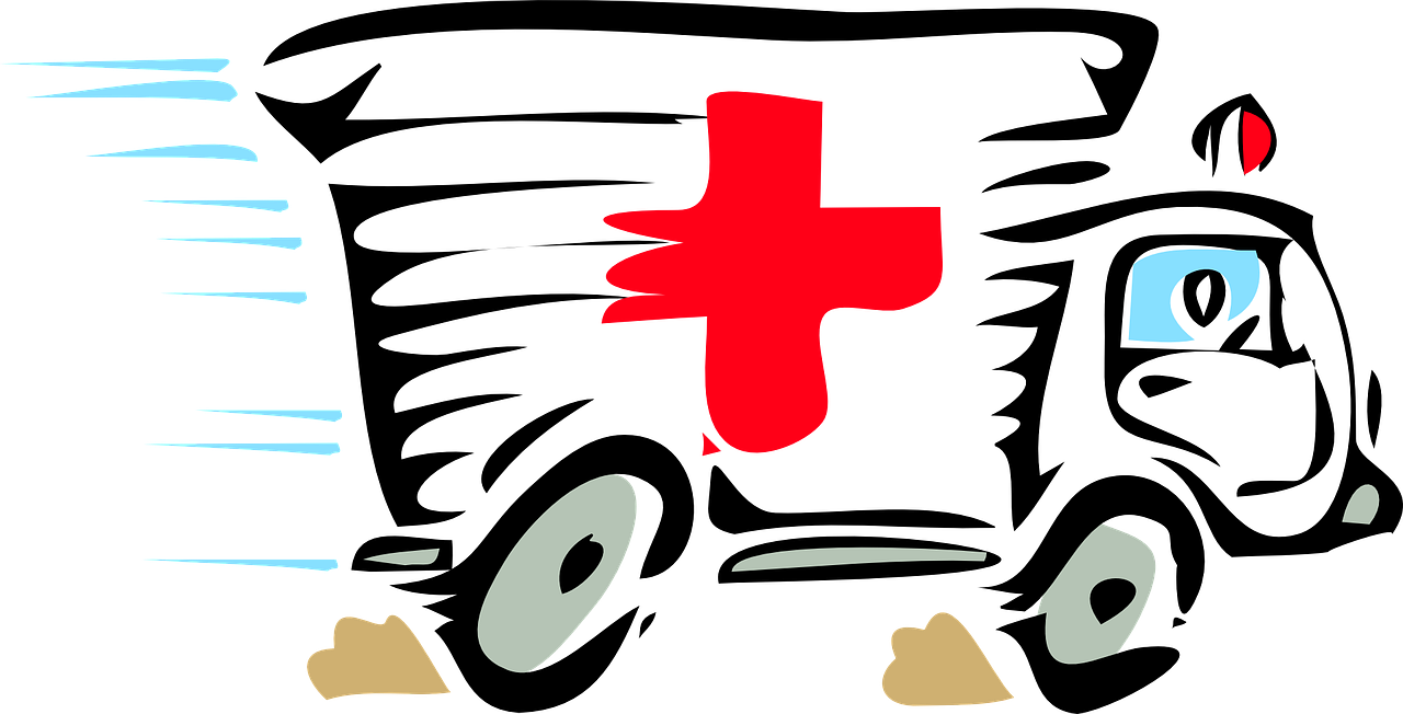ambulance, paramedic, red