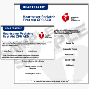 Heartsaver® Pediatric First Aid CPR AED eCard